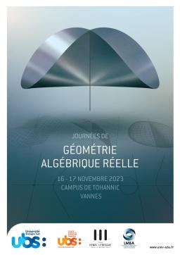 Affiche des Journées de géométrie algébrique réelle des 16 et 17 novembre 2023 à Vannes